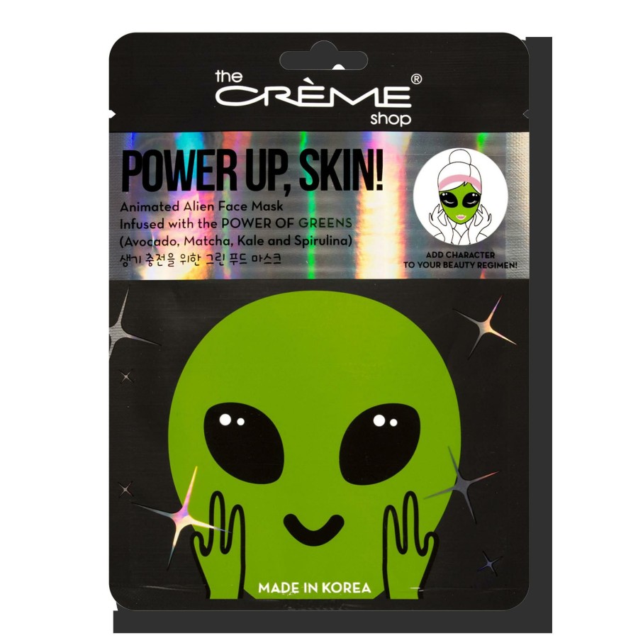 * The Creme Shop Original Power Up, Skin! Animated Alien Face Mask Power Of Greens New