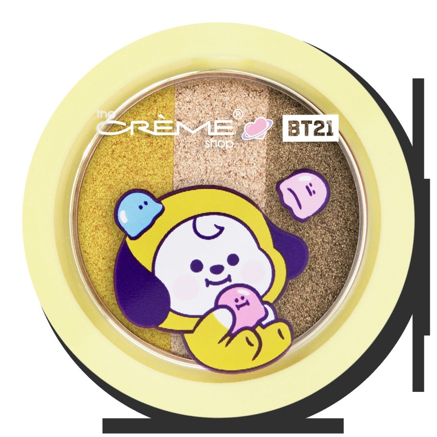 * The Creme Shop Bargain Sale Bt21 Chimmy Ultra-Pigmented Eyeshadow Trio Banana Taffy New