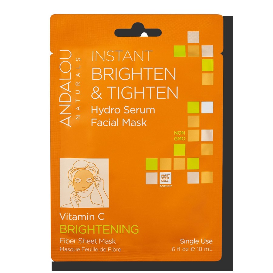 * Andalou Naturals Original Instant Brighten & Tighten Hydro Serum Facial Mask New