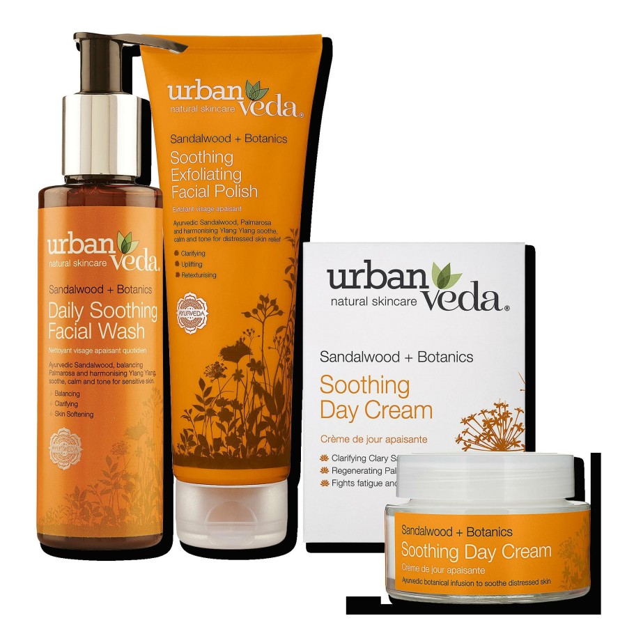 * Urban Veda Exclusive Soothing Sandalwood & Aloe Vera Skincare Heroes For Dry & Sensitive Skin Hot