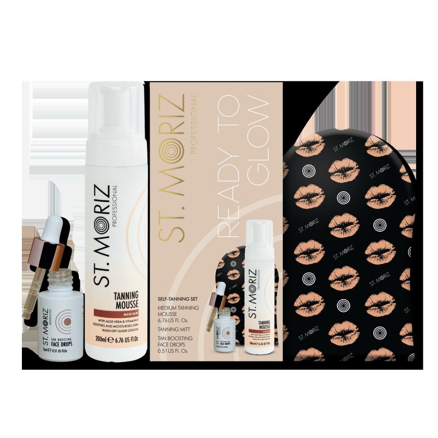 * St. Moriz Outlet Sale Ready To Glow Tanning Set New