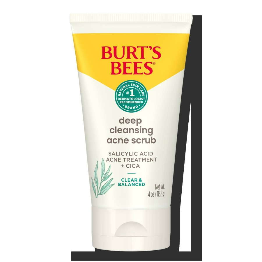 * Burt'S Bees New Arrivals Clear And Balanced Deep Cleansing Acne Scrub Best