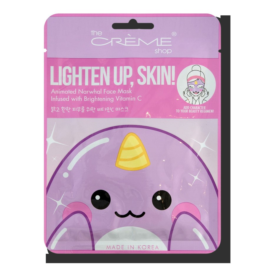 * The Creme Shop New Lighten Up, Skin! Animated Narwhal Face Mask Brightening Vitamin C Hot