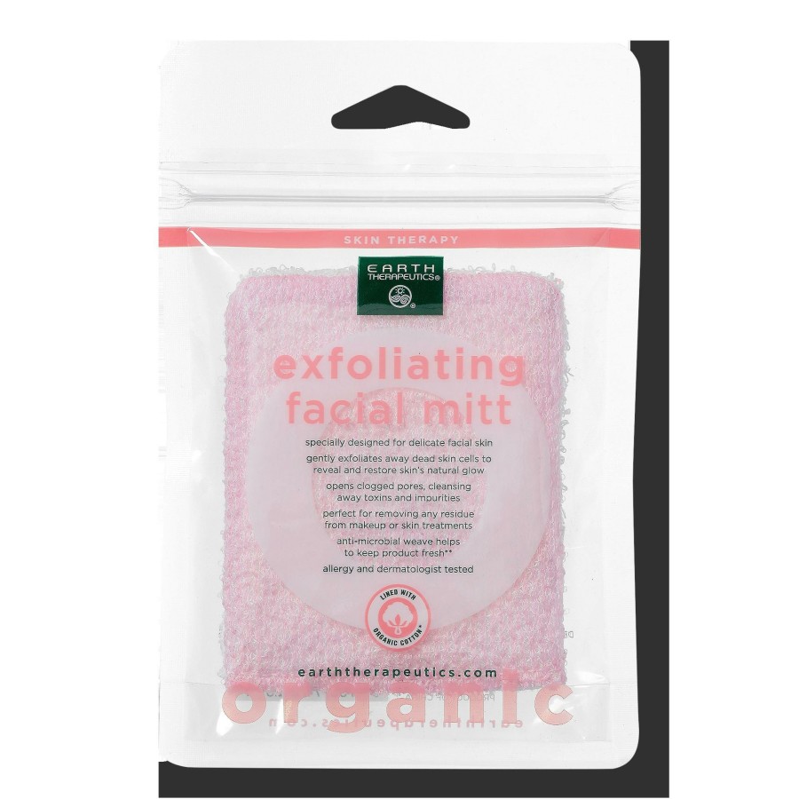 * Earth Therapeutics Original Pink Exfoliating Facial Mitt Wholesale