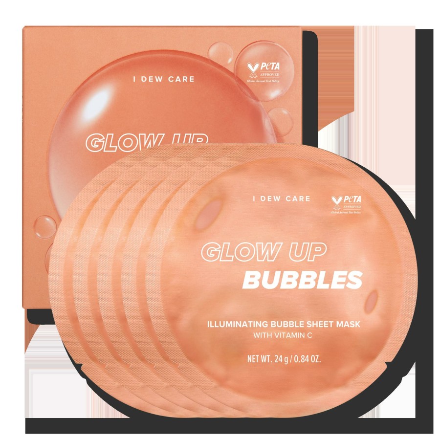 * I Dew Care Original Glow Up Bubbles Illuminating Bubbling Sheet Mask New