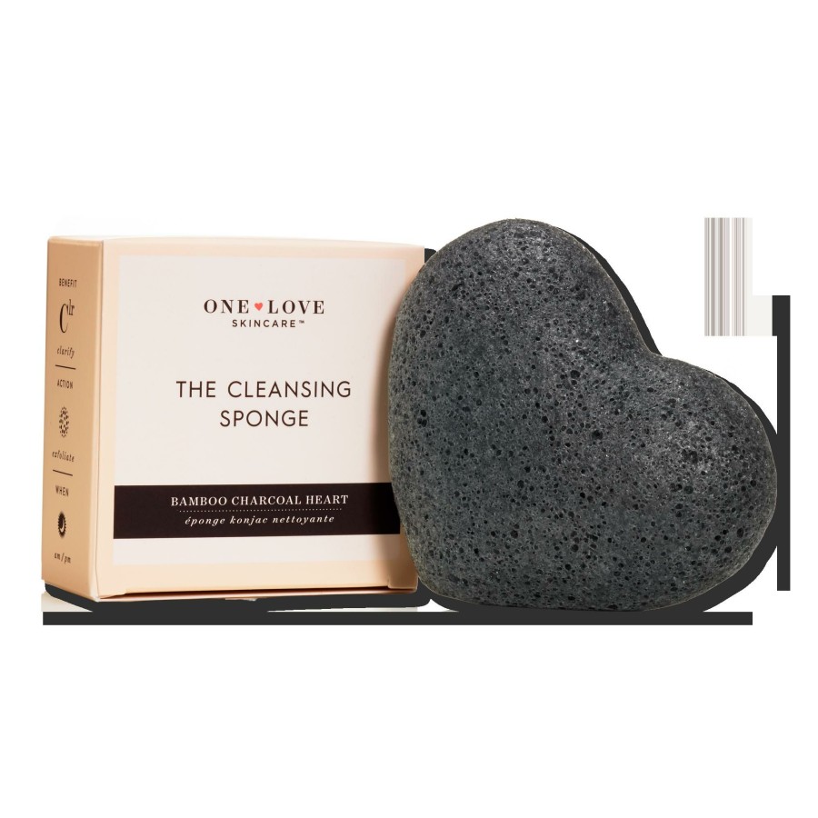 * One Love Organics New Arrivals The Cleansing Sponge Bamboo Charcoal Heat Online