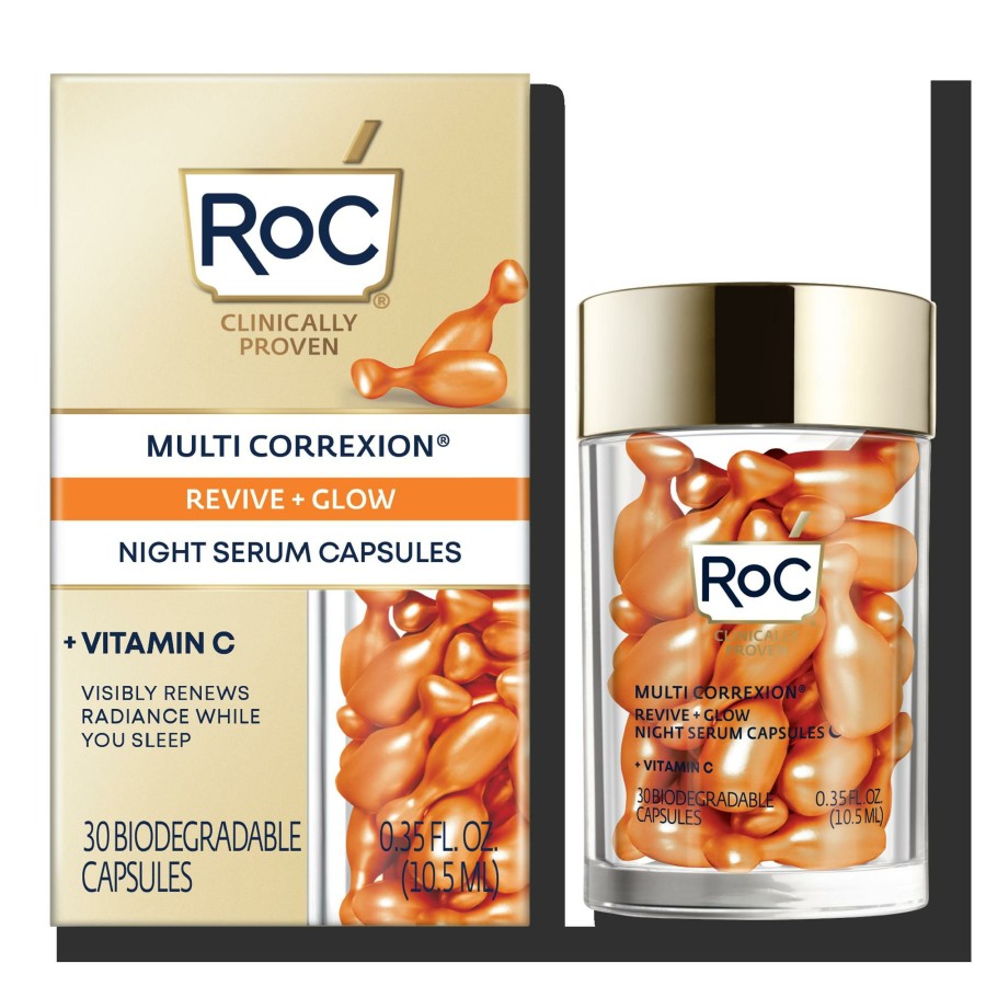 * Roc Hot Sale Revive + Glow Night Serum Capsules Hot