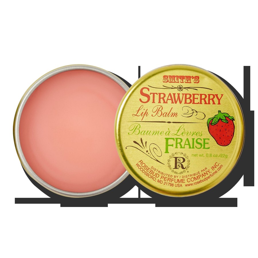 * Rosebud Perfume Co. New Smith'S Strawberry Lip Balm Tin New