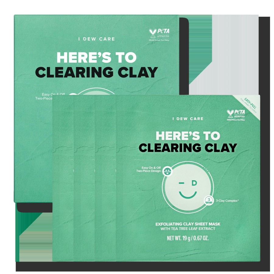 * I Dew Care Typical Style Here'S To Clearing Clay Exfoliating Sheet Mask Online